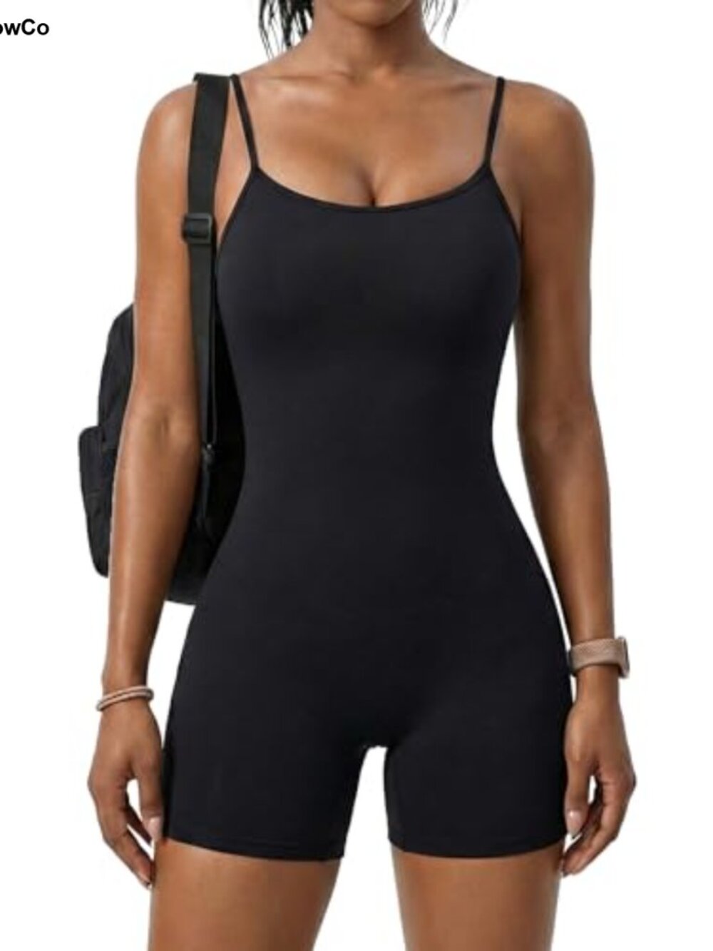 Seamless One Piece Workout Romper Tummy Control Short Jumpsuit